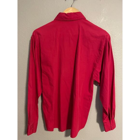 Vintage Wrangler Shirt Womens Medium Red Frontier Series Western Aztec 80s - Picture 2 of 7